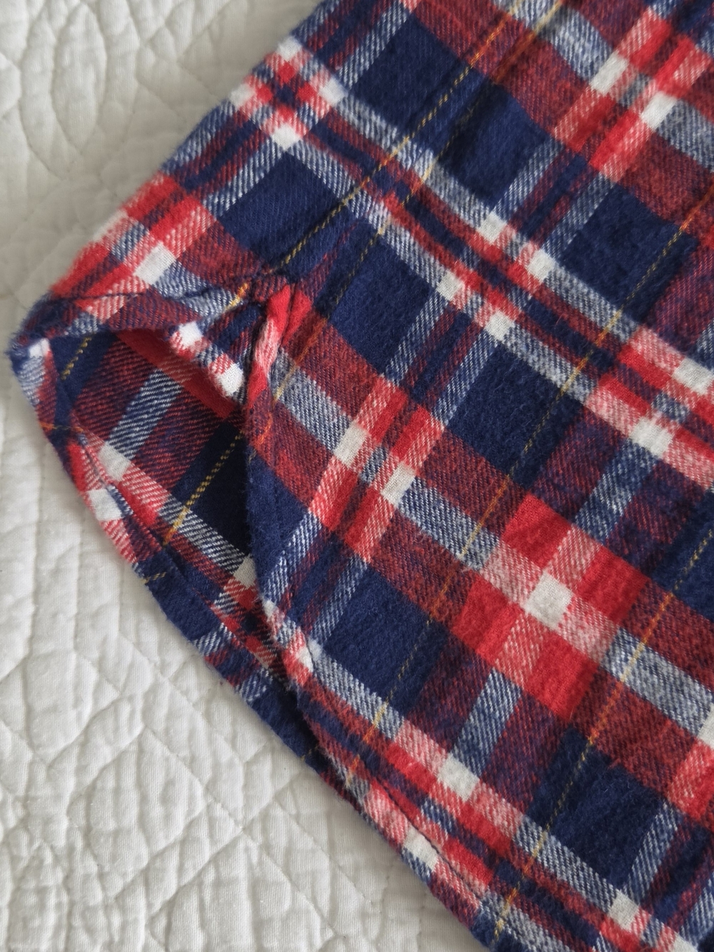 J. Crew Red and Navy Plaid Button-Down Shirt - Picture 8 of 10
